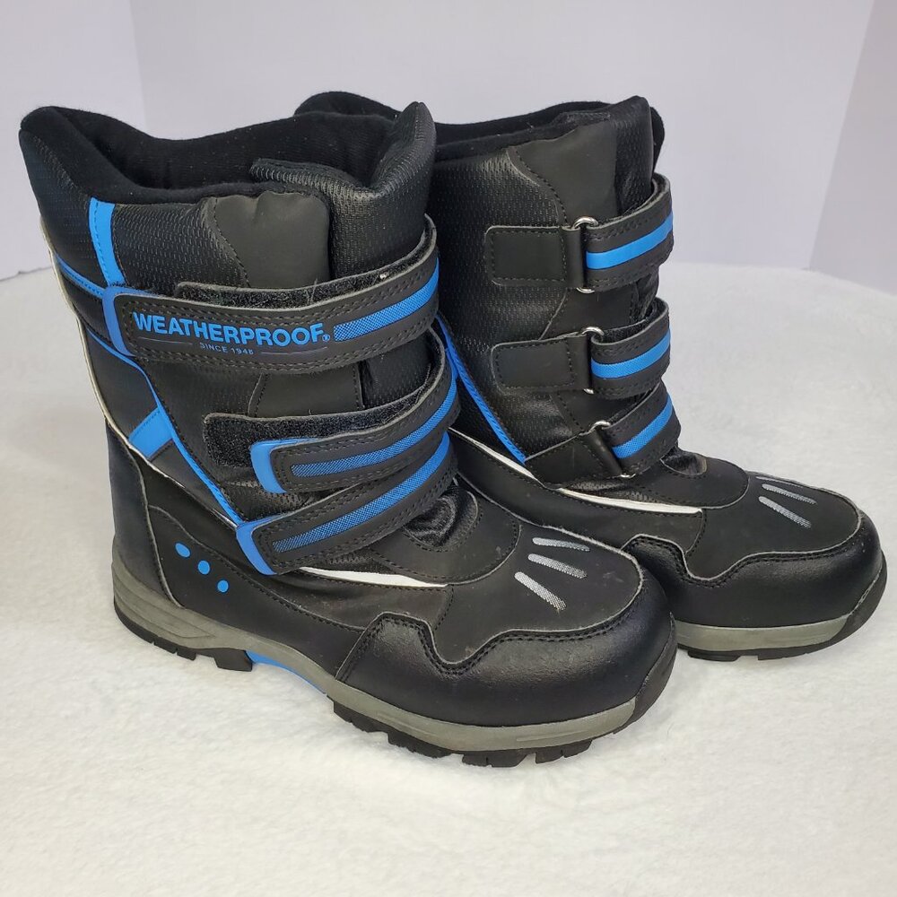Weatherproof Snow Boots Kody Kids Youth Size 6 Blue & Black
